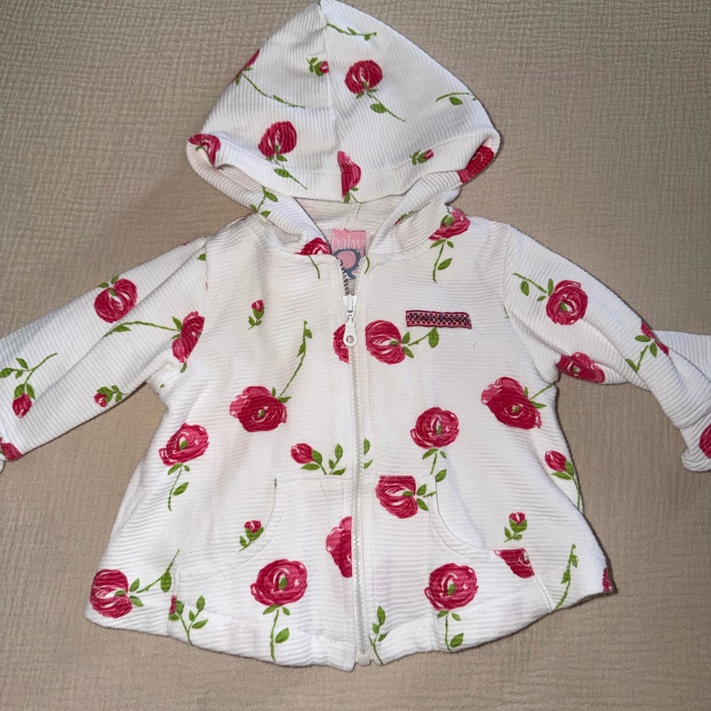 Charming Floral Kids Raincoat with Hood